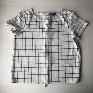 Moa Moa Checkered Slit Back Tie Top Checkered Size XL